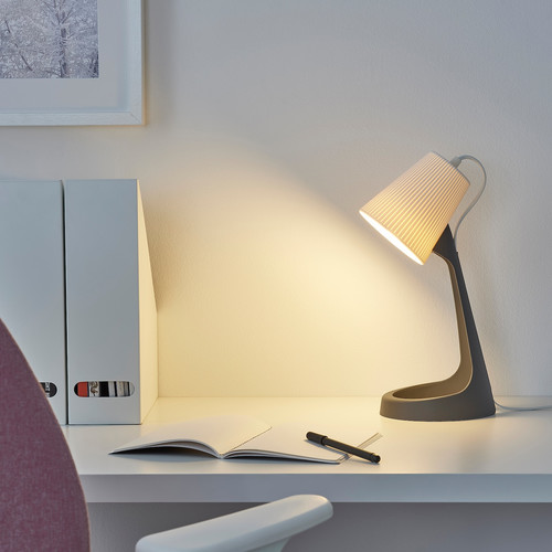 SVALLET Work lamp, dark grey, white