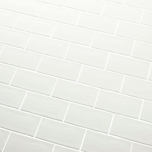 Glazed Tile Vernisse GoodHome 7.5 x 15 cm, white, 0.9 m2