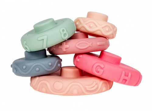 Smily Play Stacking Toy Rings, pastel, 6m+