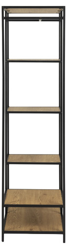 Open Wardrobe Seaford, black/oak