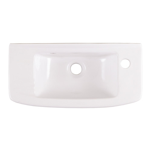 Ceramic Wall-Mounted Basin GoodHome Musi 50.5x24cm, white