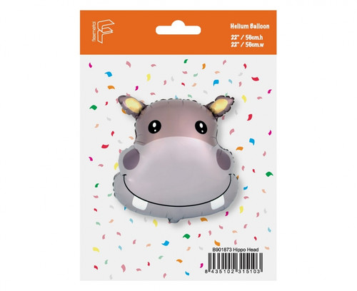 Foil Balloon Hippo 56x56cm