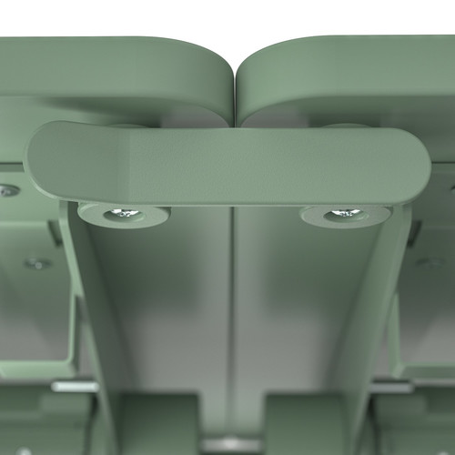 MITTZON Foldable table with castors, green, 140x70 cm
