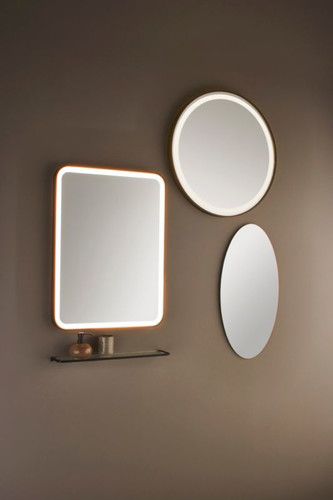 Dubiel Vitrum Mirror Verso with LED Lighting 60x80 cm, black