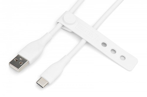 DIGITUS USB-C silicone connection cable, 1m, white
