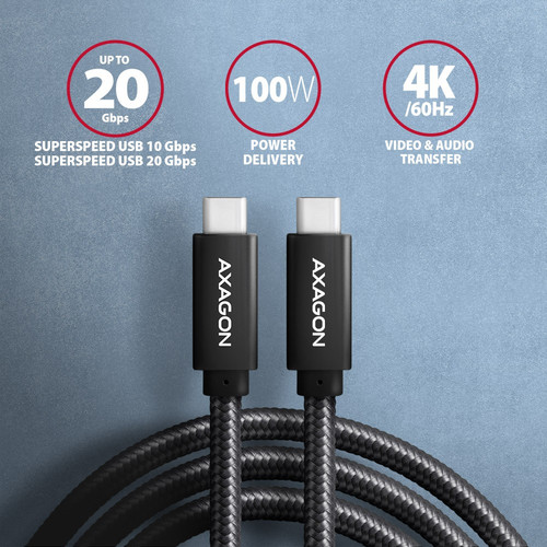 AXAGON USB Cable BUCM32-CM15AB cable USB-C USB-C USB3.2 Gen2 1.