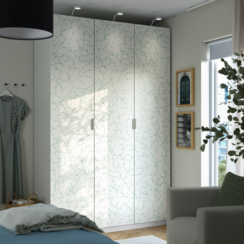 LINNABERG Door with hinges, white, 50x229 cm