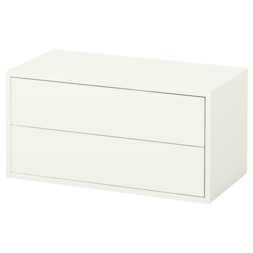 EKET Cabinet with 2 drawers, white, 70x35x35 cm