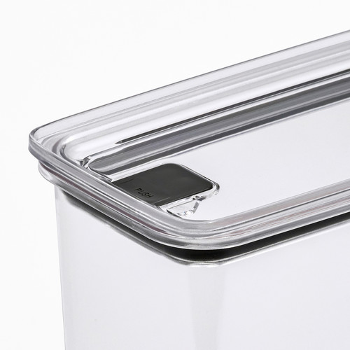 KORALLVIPPA Dry food jar with lid, set of 6, transparent
