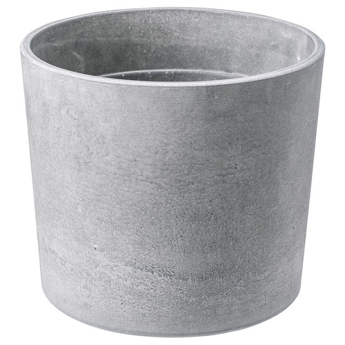 BOYSENBÄR Plant pot, in/outdoor light grey, 15 cm