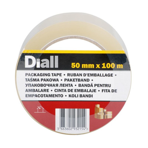 Diall Packaging Tape 50 mm x 100 m, transparent