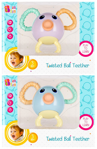 Bam Bam Twisted Ball Teether 3m+