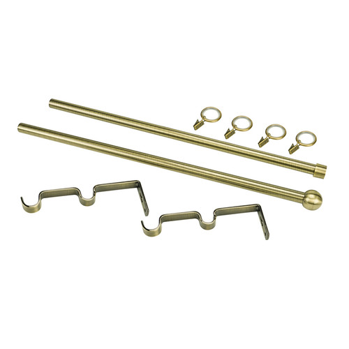 Double Curtain Rod 16mm 240cm, gold
