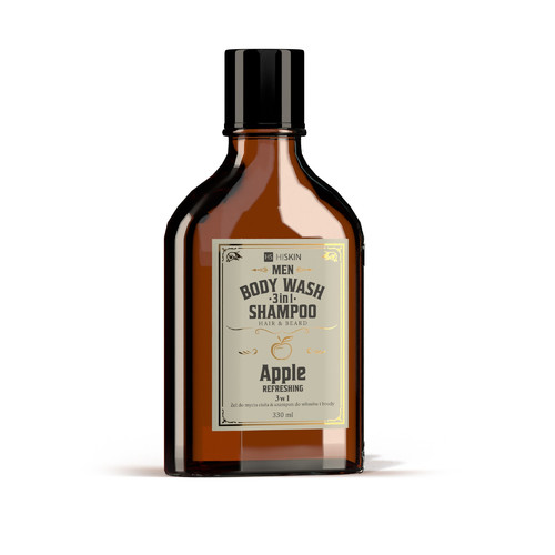 HISKIN Men Whisky Shower Gel & Shampoo 3in1 Apple 330ml