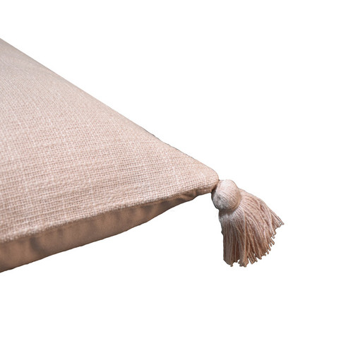 GoodHome Cushion Tassels 45 x 45 cm, pink