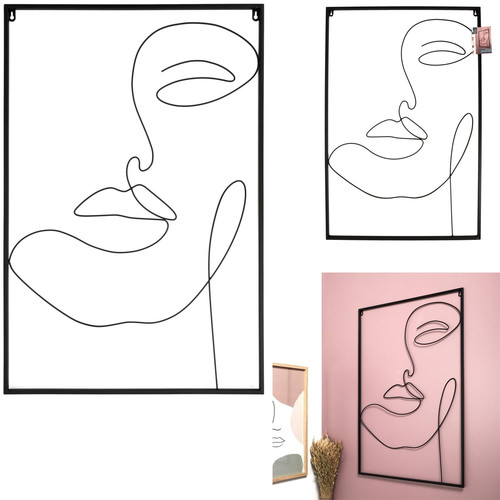 Metal Picture Wall Decoration Arty, black