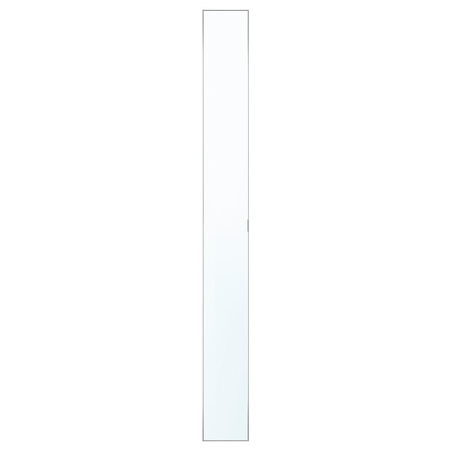 ÅHEIM Door with hinges, mirror glass, 25x229 cm