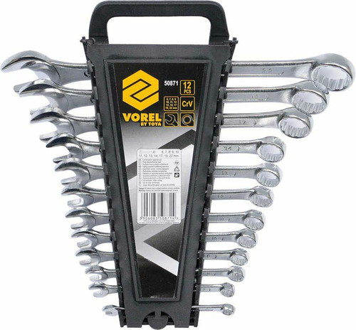 Vorel Combination Spanner Set 12pcs 6-22mm CrV