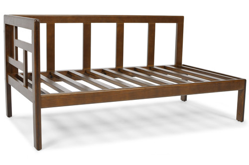 Garden Outdoor Corner Sofa, wood, dark brown, graphite grey
