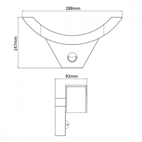 MacLean Outdoor LED Lamp With PIR Sensor 10W MCE290B