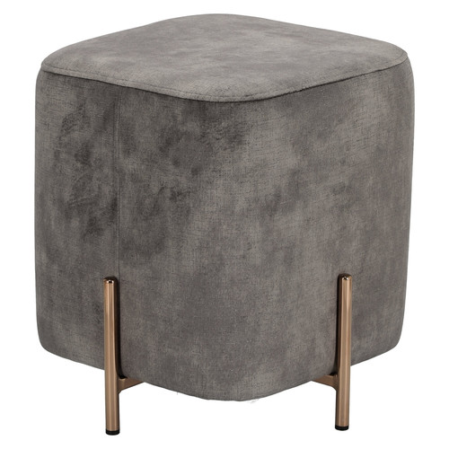 Pouffe Izbit Velvet, light grey