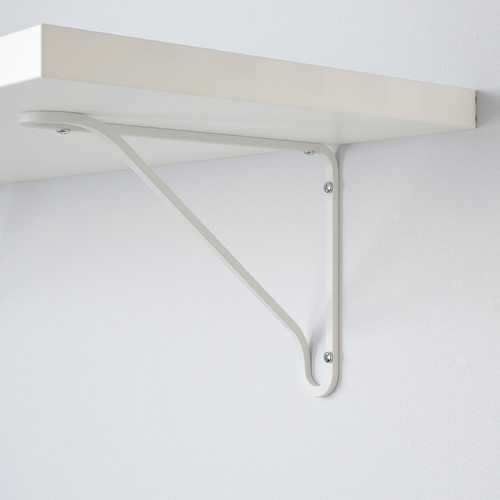 BERGSHULT / FÖRLÄGGARE Wall shelf, white/white, 120x30 cm