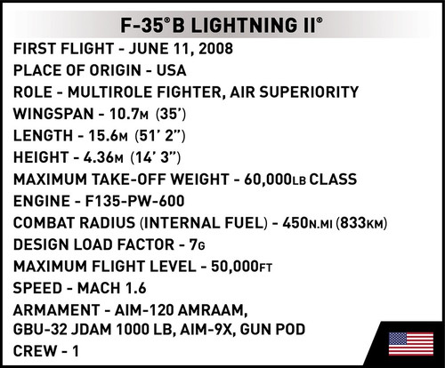 Cobi Blocks Armed Forces F-35B Lightning II 594pcs 8+