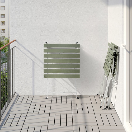 TÄRNÖ Table+2 chairs, outdoor, white/green