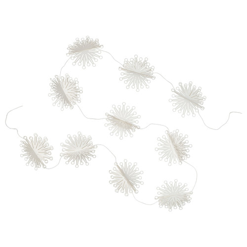 FRÖJDA Garland, white, 3.0 m