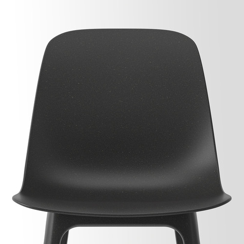 STRANDTORP / ODGER Table and 4 chairs, white/anthracite, 150/205/260 cm