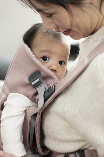 BABYBJÖRN - Baby Carrier MINI Cotton, Dusty Pink 0-12m