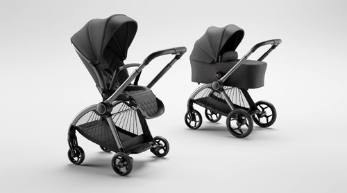iCandy Pushchair and Carrycot CORE, dark grey, complete bundle