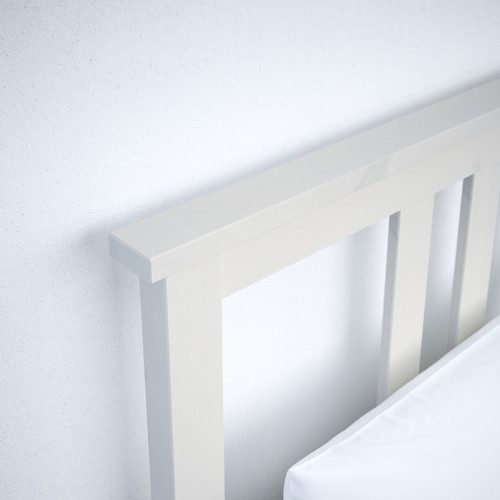 HEMNES Bed frame, white stain, 120x200 cm