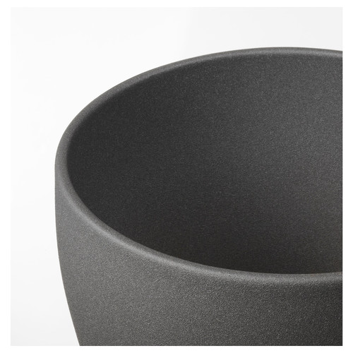 PERSILLADE Plant pot, dark grey, 19 cm