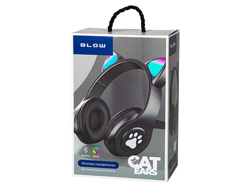 BLOW Wireless Headset for kids Bluetooth 5.0 LED, black ears