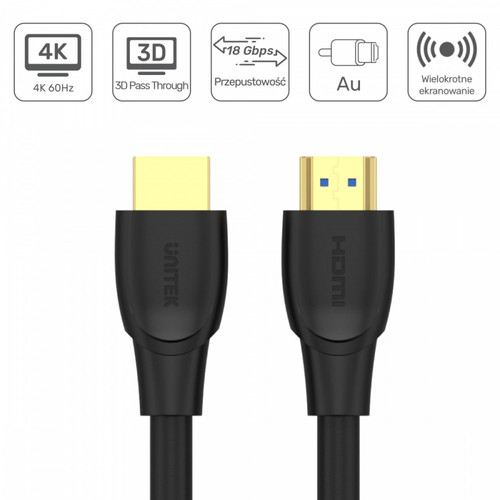 Unitek HDMI Cable Ultra HD 4K High Speed 2.0 C11045BK 15m