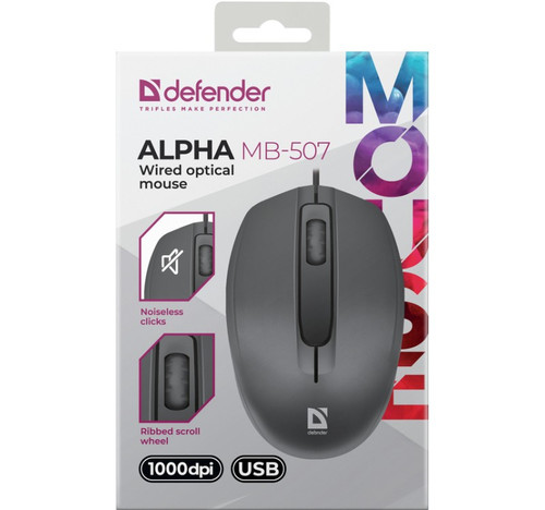 Defender Optical Wireless Mouse Alpha MB-507, black