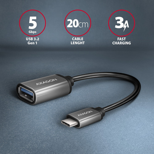 AXAGON Adapter Cable USB-C - USB-A 2m