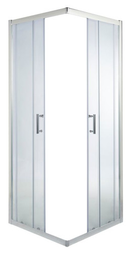 Cooke & Lewis Shower Enclosure Onega 80x80x190cm, chrome/transparent