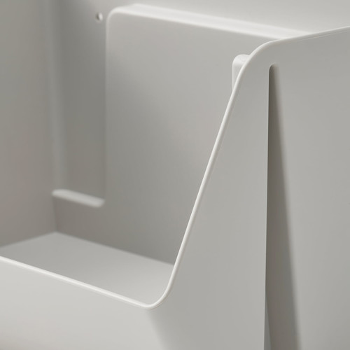 FODERTRÅG Organiser for desk/wall, light grey, 25x18x15 cm