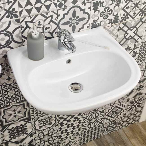 Ceramic Wall-Mounted Basin Atlantic 50x42cm