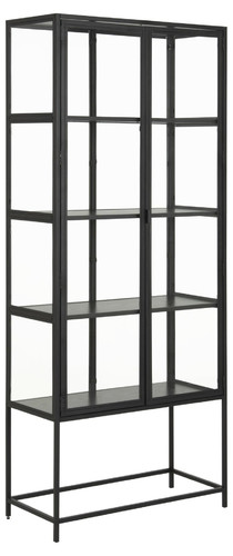 Display Cabinet Seaford, high, black