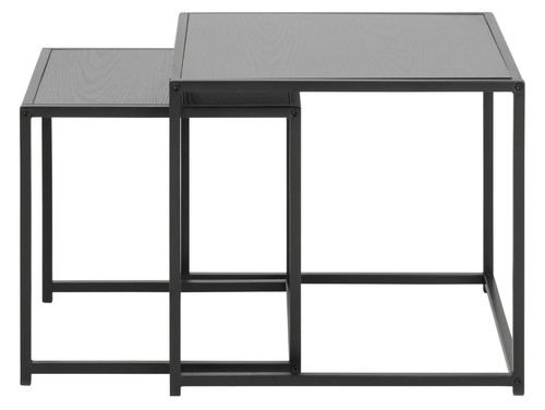 Nesting Tables Set of 2 Seaford, black