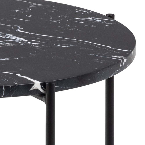 Coffee Table Avila, high, black marble