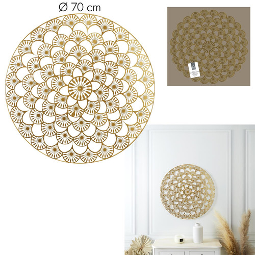 Wall Decoration Mandala 70cm, gold