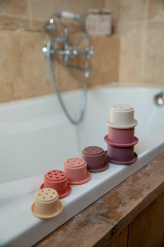 Bo Jungle B-Stacking Cups Bath Toys Lovely Pink 0+
