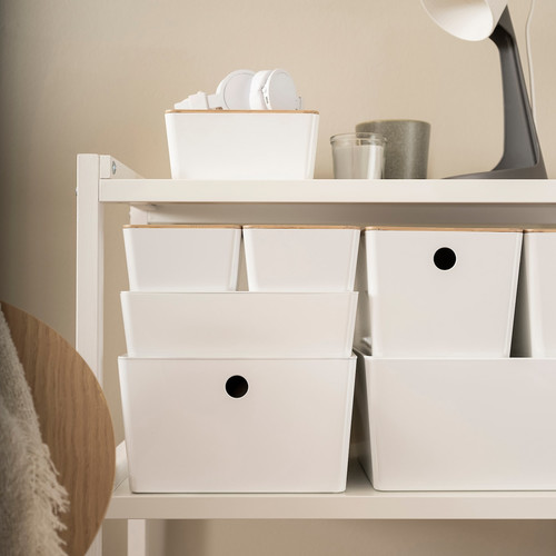 KUGGIS Box, white, 18x26x8 cm
