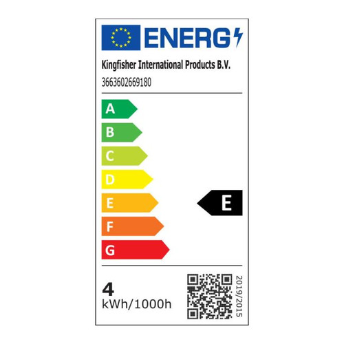 Diall LED Bulb T30 E27 4W 470lm 300mm, transparent, warm white