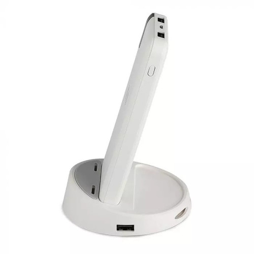 V-TAC Power Bank Wireless Charger 8000 mAh 2.1A, white