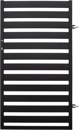 Single Swing Gate Wicket 0.90 x 1.54 m, universal, black